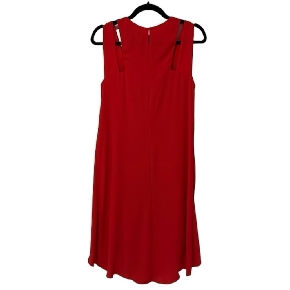 New BCBG MaxAzria Kristi Layered Red Dress Cutout Size XS - Picture 6 of 11